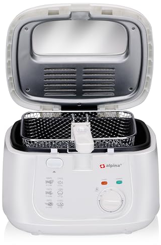 alpina Friteuse - Friteuse - 1800 Watt - 2,5 Litre - Jusqu'à 190ºC - Blanc
