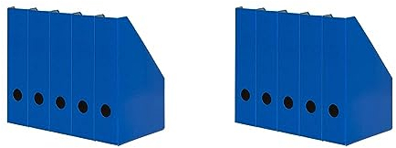 Landre Stehsammler A4, aus stabilem Karton, 7cm breit, blau, 5 Stück (Packung mit 2)
