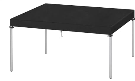 VANSHEIM Abdeckung Tischplatte Abdeckung Gartentisch Abdeckhaube Gartentisch Abdeckhaube für Tisch Wasserdicht Abdeckplane Gartentisch Winddicht UV-Beständiges 420D Oxford Gewebe 140x80x15cm