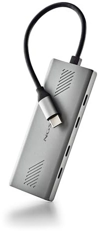 NGS WONDER4-C USB-C Multiport Adapter, 4 in 1 Hub with 4 USB 3.0 Ports, High Speed 5Gbps, Compatible with PC, Mac and Tablet, Portable and Lightweight Design, Aluminum Housing, 180mm Cable