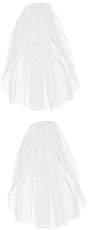 SOIMISS 2stücke Brautschleier Für Hochzeit Kurzer Eleganter Tüllschleier Mit Strassverzierung Für Braut Brautjungfern Und Mütter Leicht Und Bequem Einfache Fixierung Für