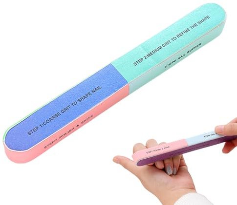 Lime à ongles à 6 faces - Lime à ongles - Polissoir à ongles - Outils de manucure de haute qualité pour les techniciens des ongles - Lime à ongles efficace pour les ongles, le polissage et la mise en