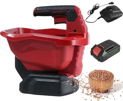 Esparcidor De Semillas De Césped Inalámbrico, Esparcidor De Fertilizante De Mano Esparcidor De Semillas De Césped, Esparcidor De Sal Con Batería De 2000 Mah, Caudal Variable, Ancho De Dispersión