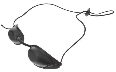 ORFOFE Cache-œil Ipl Lunettes De Sécurité Noir En Plastique Protection Oculaire Complète Rigide Pour Soins Cosmétiques Lumière Pulsée Intense Visage Usage Professionnel Esthétique