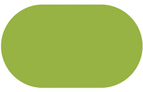 Wachstuch Glatt Uni RUND OVAL Größe & Farbe wählbar Oval 130 x 160 cm Grün Lack abwaschbare Tischdecke