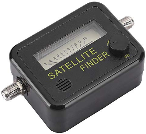 Dpofirs Tragbarer Satellitensucher, Stärkemessgerät für den Satellitensignalfinder mit LNB Rec Anschluss, empfindlicher Satellitenfinder mit dB Pegelregelung und digitalem Bildschirm
