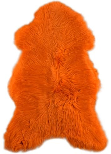 generisch SCHWEDISCHES LAMMFELL ORANGE 120 cm Lang Schaffell von KUHFELLE online
