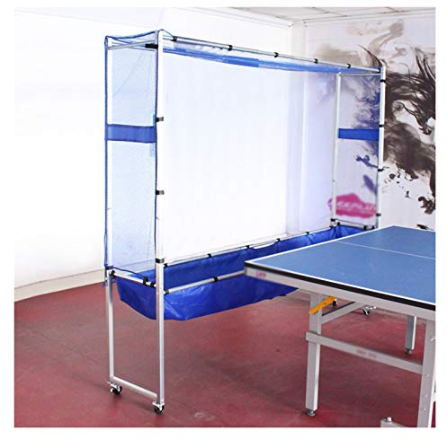 XJJUN Tischtennisnetze, Rahmenförmige Mobile Netze, Bodenstehende Netze, Multi-Ball-Rack-Netze, Für Trainingshilfen, Freizeitaktivitäten (Color : Blue, Size : 210x40x180cm)