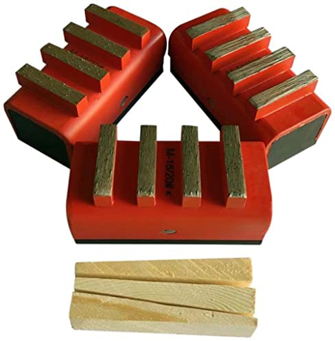 Diamond Concrete Grinding Blocks for EDCO, Husqavarna/Diamond Products Floor Grinders, Set of 3, #18/20 Grit