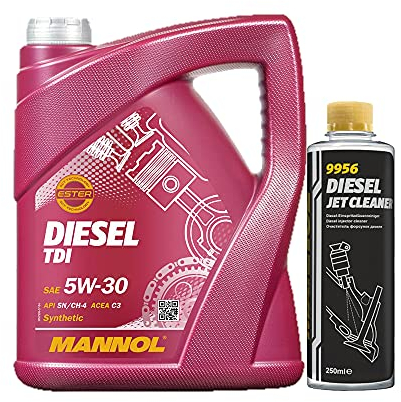 MANNOL 5l, 7909 Diesel TDI 5W-30 505.01 + Diesel Jet Cleaner Düsenreiniger - Kraftstoff Additiv 250 ml