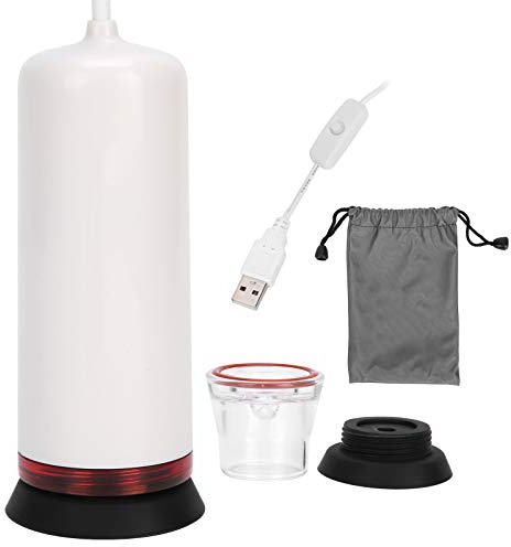 Electric Vacuum Pump, Portable Vacuum Bag Pump + Transparent Wet Suction Port + Silicone Adapter Automatic Vacuum Pump Vacuum Sealer Food Vacuum Pump for Clothes for Traveling