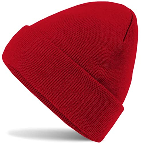 Hatstar Wintermütze | Damen Beanie Mütze | Herren Feinstrick Beanie | für Frauen Männer Unisex | Cuffed Hats Weich & Warm