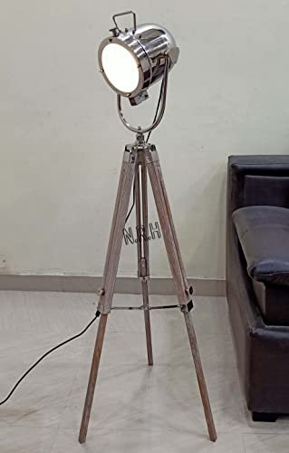 Lampadaire trépied industriel pour salon, coin et bureau, cinéma, dortoir
