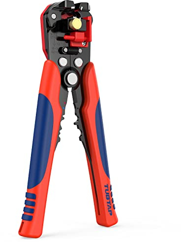 Abisolierzange Automatisch 24-10 AWG / 0,2-6 mm² / 34-3 Gauge - TUBTAP® Selbsteinstellender Kabelschuhzange, 3 in 1 Abisolierer zum Abisolieren, Schneiden und Crimpen