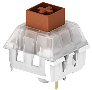 kutethy Kailh Box Switch weiß für mechanische Gaming-Tastatur, 3-polige Plattenmontage/RGB/SMD wasserdichter MX-Hebelschalter (108 Stück, Braun)