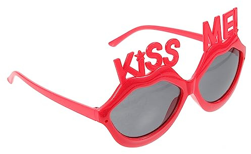 EXCEART Partybrille Lustige Brille Mit Lippenform Und Glitzer Für Fotokabine Karneval Maskerade Tanzparty Accessoire