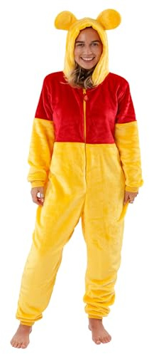 Disney Nalle Puh sparkdräkt för kvinnor | Nalle Puh kostymer | Dams fleecepyjamas | Officiellt Nalle Puh merchandise | Gul | Liten
