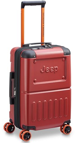 DELSEY PARIS JEEP SUMMIT Valigia 35L 21,7 pollici (55 cm), 6,6 libbre (3 kg), TSA, serratura a mano, estensione, custodia per il trasporto, importata ufficiale, rosso, Taglia unica, Trolley Case
