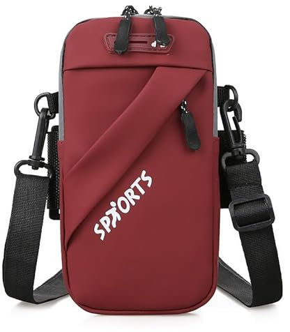 MultiValue Brazalete Deportivo para Correr con Bolsillo para Los Auriculares, Brazalete Movil Running para Teléfono de 6,5 Pulgadas Porta Movil Running con Tres Maneras de Llevar (Rosa)
