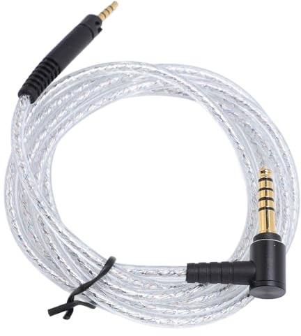 JTLB Cavo per cuffie bilanciato da 2,5 mm a 4,4 mm, in argento, collegamento , suono stabile, con meccanismo di bloccaggio per HD598, HD599, HD558, HD518, HD569