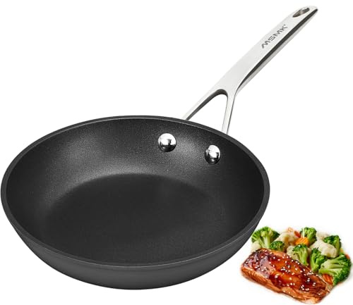 MSMK 20 cm Bratpfanne, Aluminium-Kalkbeschichtung, Antihaftbeschichtung des GRE, Induktion auf Edelstahlbasis von 4 mm, Sicherheit der Öfen, Sicherheit der Spülmaschine
