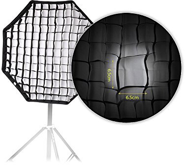 BAFOVY Grid de Softbox de 120 Cm, Fotografía Grid de Panal de Panal 30 ° Accesorios de Flash de Estudio de Iluminación y Cierre Rápido para Retratos y Fotografía de Productos