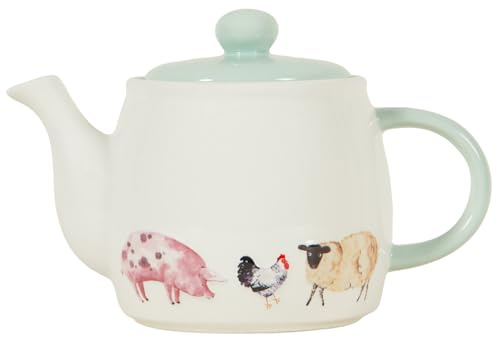 New Impressive Teapot – Multicolour- Add A Touch of Charm to Your Tea Time- Adorned with A Quirky Farmyard Design-R01