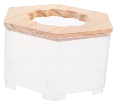 TOYANDONA Eck-sandkasten als Hamster-Toilette und Badebereich Kompaktes Kleintier-wc mit Abnehmbaren Teilen für Einfache Reinigung und Hygienisches Umfeld für Meerschweinchen und Rennmäuse