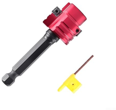 Escariador de tubería de PVC con eje hexagonal, protector de montaje de PVC de metal, Escariador de montaje de tubería para líneas de agua ABS, para ventilación, drenaje y tuberías de agua (A)