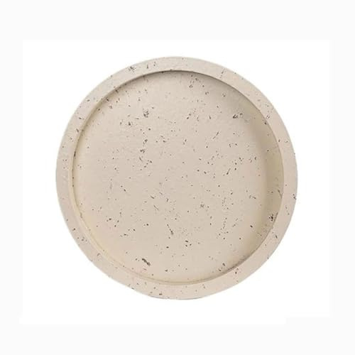 FZL02068LM Soucoupe Grande Soucoupe for jardinière, bac d'égouttage, Palette Ronde en résine synthétique for Plantes d'intérieur et d'extérieur Coupelle Pot de Fleur(Beige,Grand)