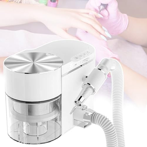 XueFulxion Professional Nail Drill and Dust Collector 2-in-1,Portable Nail Polisher with Extension Hose,Adjustable Suction,≤68db Low Noise,Perfect for Manicure,Easy Clean for Acrylic Nails