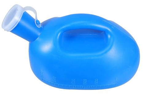Abaodam Tragbares Reiseurinal für Männer aus Kunststoff mit 3000ml Fassungsvermögen Auslaufsicherem Deckel und Einzigartiger Form für Krankenhaus und Outdoor Aktivitäten