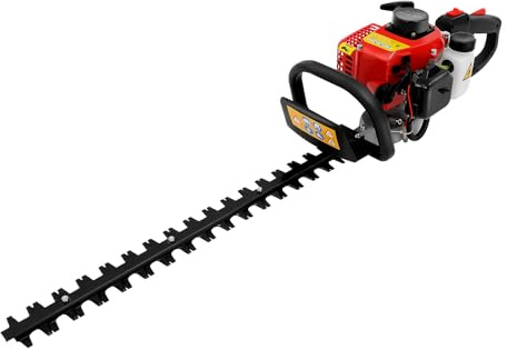 Cortasetos de gasolina, cortador de setos con cuchillas profesionales duraderas de acero endurecido, longitud de corte de 560 mm, mango giratorio de 180°, embrague centrífugo, mango ergonómico