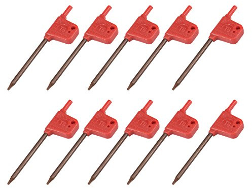 sourcing map Torx Tournevis T6 S2 Drapeau Poignée Étoile Entraînement Clé Serre-écrou 10Pcs