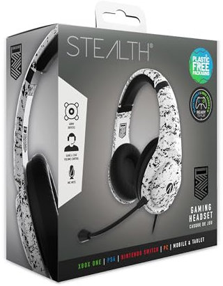 STEALTH Conqueror Over Ear Gaming Headset PS4/PS5, XBOX, Nintendo Switch, PC with Flexible Boom Mic, 3.5mm Jack, 1.5m Cable, Lightweight, Comfortable and Durable