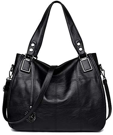 Kris Anna Hobo Sac à main porté épaule Broderie pour Femme Noir