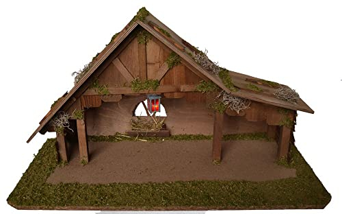 Krippe Holzkrippe Weihnachtskrippe Weihnachten Krippenstall Weihnachten Dekoration - Alfred Kolbe GmbH WEEE- Reg. Nr. DE 53154302