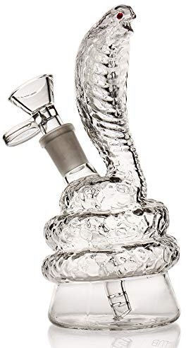 Mini Bong Glas mit Percolator, Glasbong mit Honeycomb Rauchen Eisbong, Glassic Wasser Hooahk Set, Rohre Pipe Wasserpfeife große Hookah mit Zubehör (Bong-A) (Bong-a) (GlasBong-1)