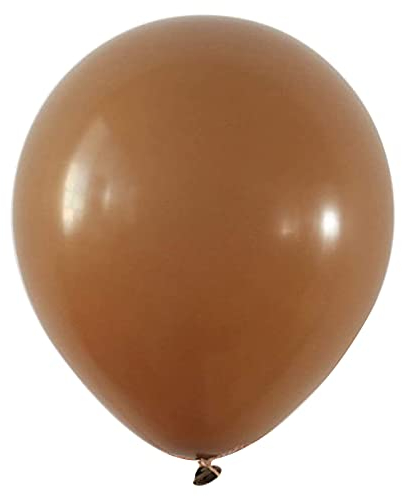 Lot de 30 ballons rétro kaki en latex marron café de 30cm avec ballon de rechange et ruban pour anniversaire, mariage, fête prénatale, fête de mariée, anniversaires de mariage et décorations de fête