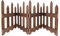 EXCEART Weihnachten Holz Lattenzaun Garten Landschaft Einfassung Dekorative Grenze Hof Partition für Weihnachtsbaum Rasen