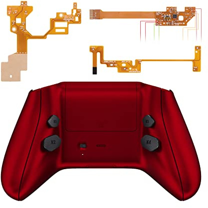 eXtremeRate Konfigurietes Hope Remap Kit für Xbox Series X&S Controller, Upgrade-Boards/Back Case Shell/Griffteile Hülle/Rücktasten Knöpfe Set für Xbox Core Controller(Rot)-KEIN Gamepad