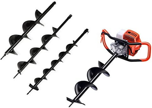 Mototrivella a scoppio trivella trivellatrice a miscela 52CC 2.3CV con 3 punte