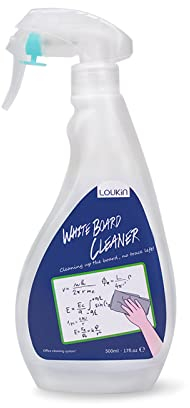 loukin Ungiftiger Whiteboard-Reiniger, 500ml Dry-Erase Board Cleaner, geruchsarmes Whiteboard-Reinigungsspray, entfernt hartnäckige Flecken von Whiteboard, Kreidetafel