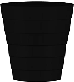 Zuvo Plastic Paper Bin 5L - Shatter-Proof Waste Basket for Office Desk & Bedroom Bin - Ideal Paper Bin with Wave Design - Black