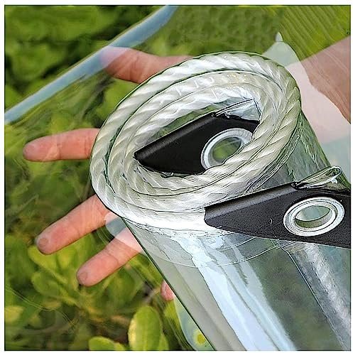 Robuste, durchsichtige Plane aus PVC-Kunststoff, wasserdichte Abdeckung, transparente Plane mit Ösen – Haus, Garten, Outdoor, winddicht, Vorhang, Pflanzen, Markise, Vordach, Zelt ( Size : 1.2x2.4m )