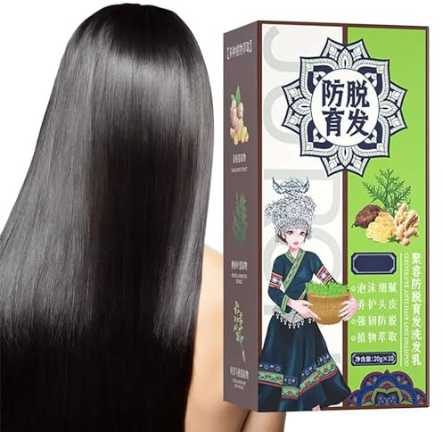 Ginger Anti-Hair Loss Shampoo, hårväxtschampo med Polygonum multiflorum ingefärs extrakt mot håravfall, naturligt biologiskt schampo