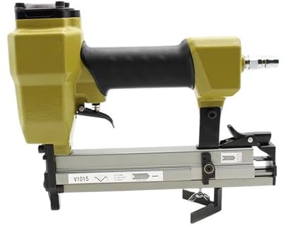 KJOET Grapadora Profesional para Trabajos Pesados Clavadora en V neumática, Pistola de unión, ensambladora de Marcos de Fotos, clavadora V1015 V