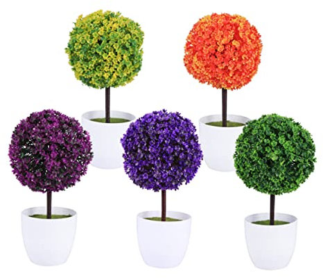 WOFASHPURET Topf für Pflanzen im Innenbereich Kunstpflanzen künstliche Pflanzen Zimmerpflanzen Pflanzenkugeln dekorativ Ball aus künstlichen Pflanzen Anlage Blumentopf Kleiner Ball