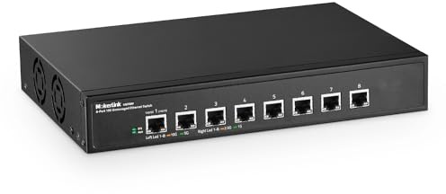 MokerLink Commutateur réseau Ethernet non-géré 10G 8 ports, 10G/5G/2,5G/1G auto-adaptatif, Plug and Play, Commutateur réseau de bureau en métal|à montage sur rack