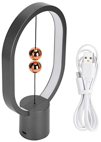 Beufee Lampe de table pour chambre à coucher, lampe d'équilibre, lampe de chevet avec variateur tactile, lampe de chevet USB intelligente à absorption magnétique, interrupteur demi-air,